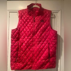 North Face Jacket Womens XL Hot Pink Puffer Vest Thermoball Ladies Stow